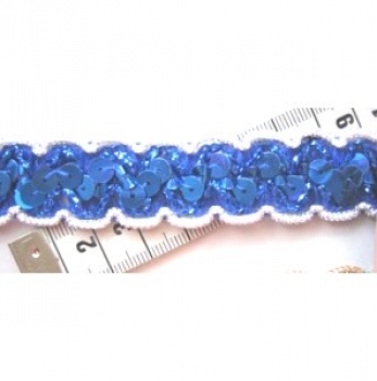 Paillettenband blau-silber